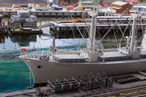 Кэп. Сан-Диего на макете Гамбурга