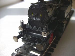 Передняя часть паровоза.