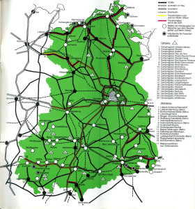 Карта транзитного сполучення НДР.
