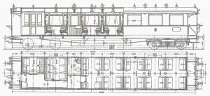 Схема салона одного из трёх прототипов, а именно Gr 74a (B4i Bad 03), неплохо демонстрирующая характерные нюансы компоновки. С оглядкой на классы вагонов, её можно примерить и на остальные вагоны